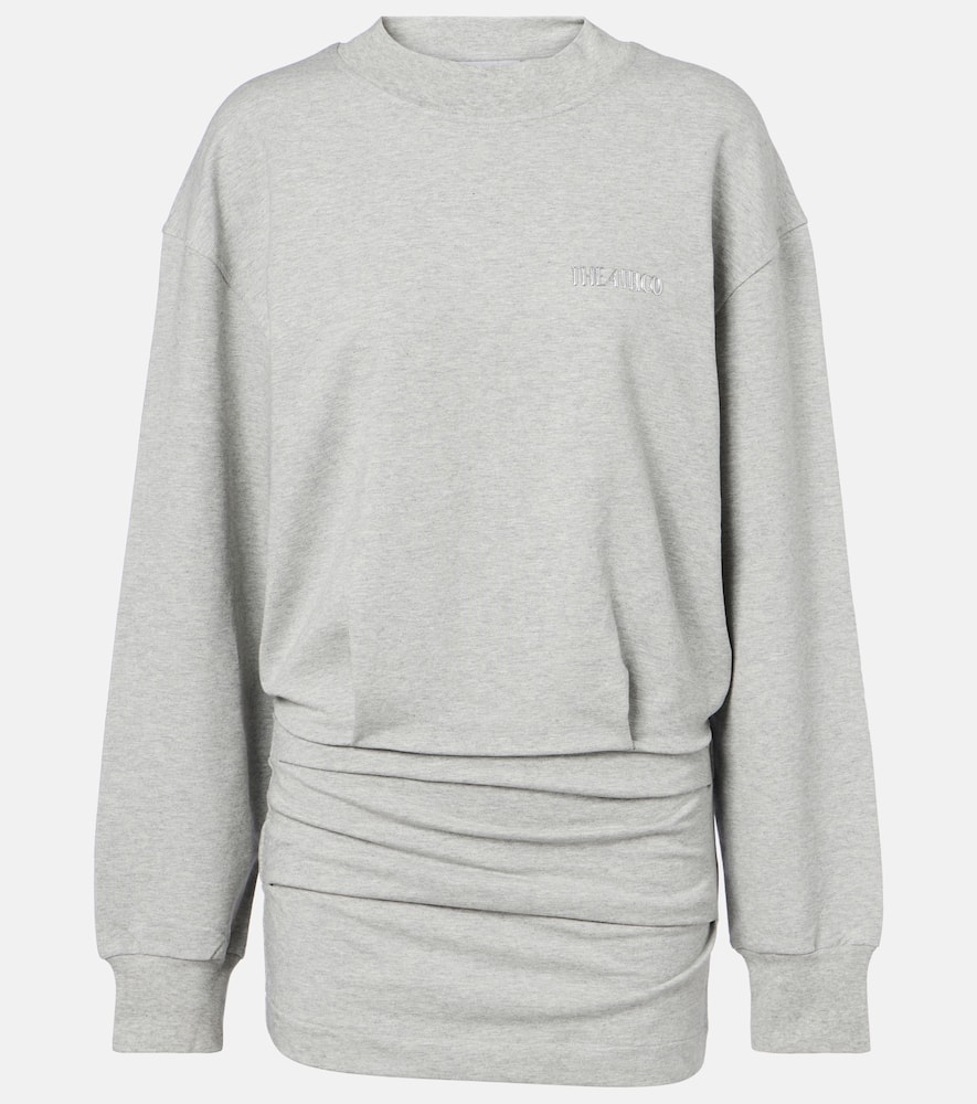 Cotton-blend jersey sweatshirt dress