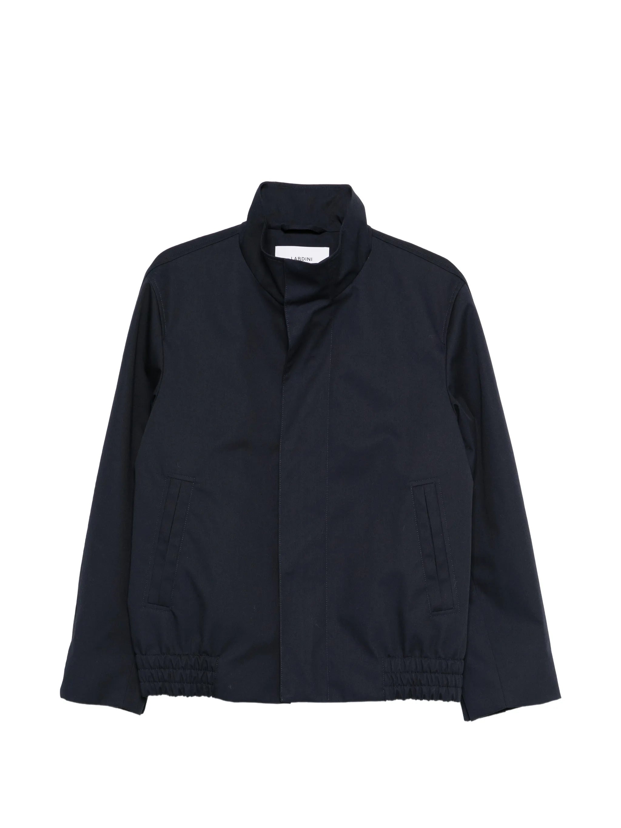 Men's High-Collar Cotton Jacket with Drawstring Hem