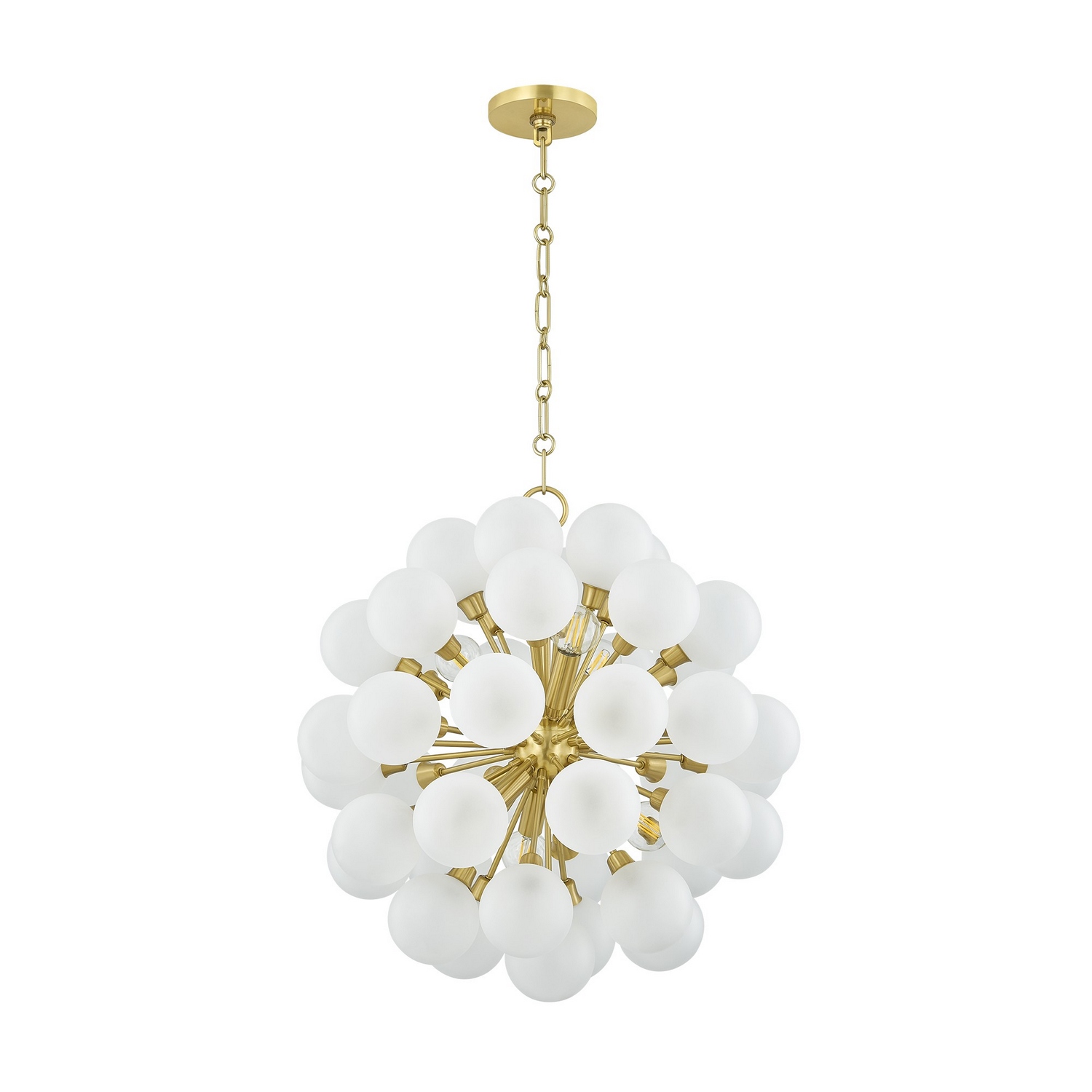 Aged Brass Chandelier from the Antoneta Collection