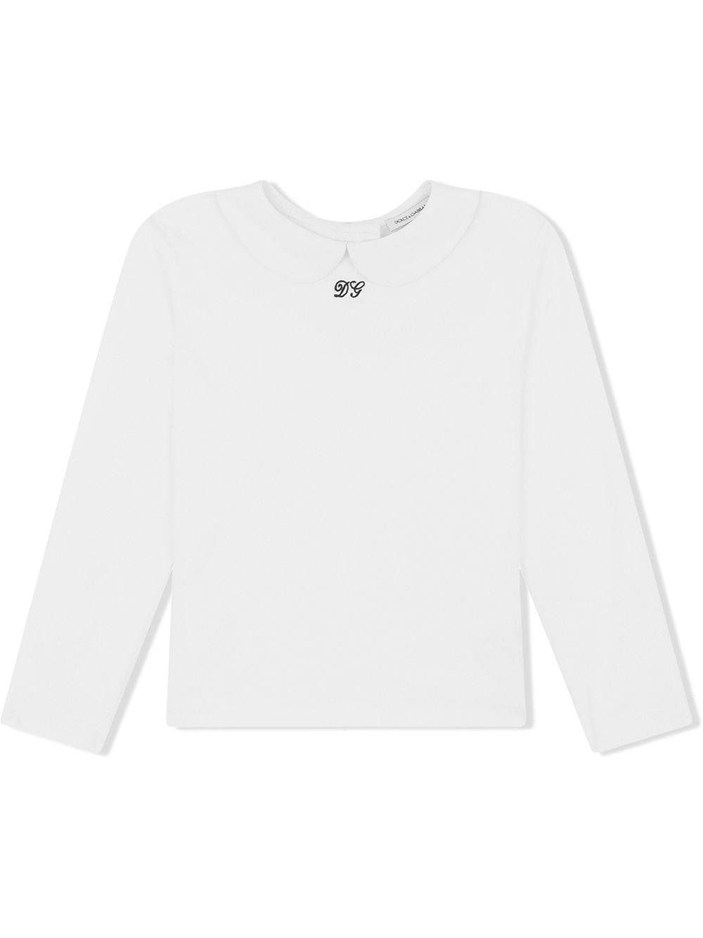 Logo-embroidered cotton T-shirt - White