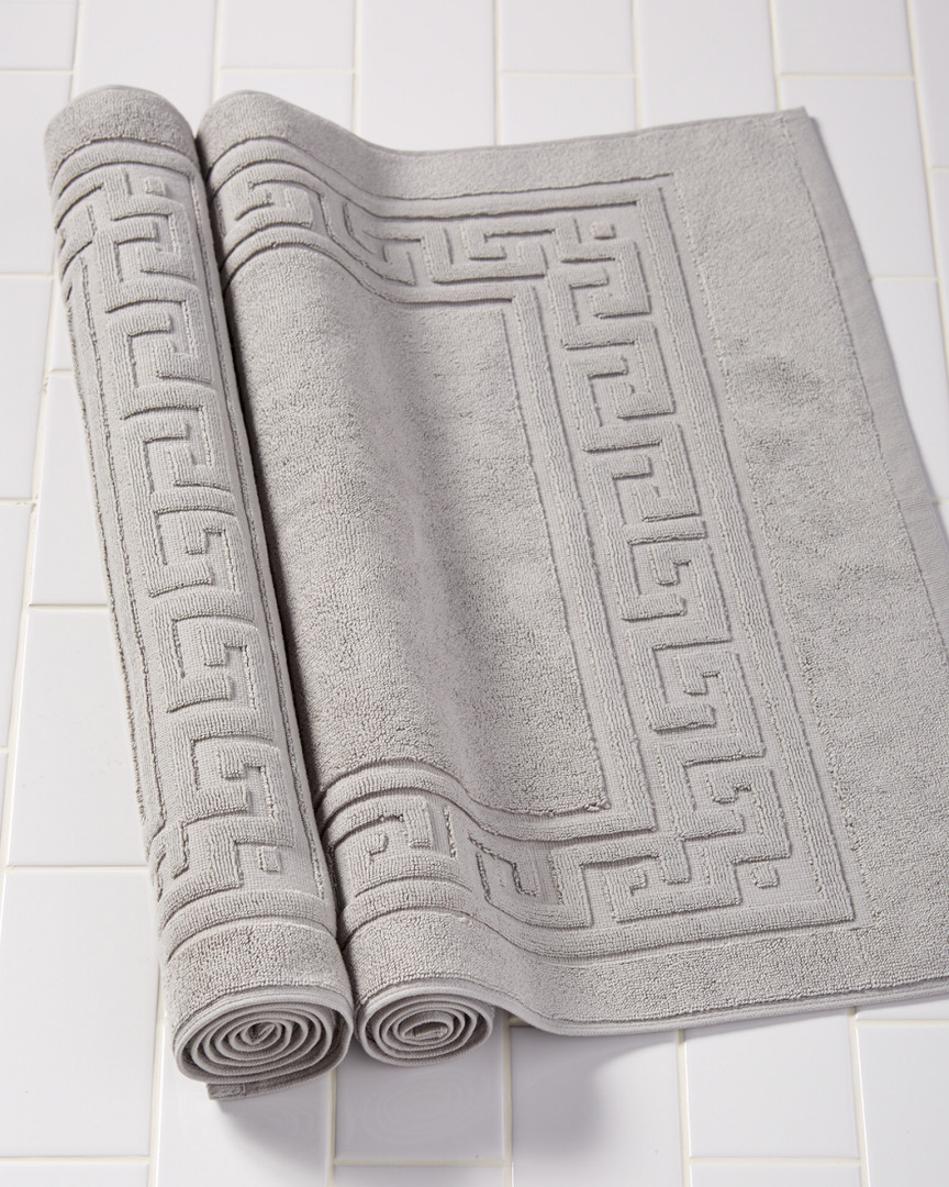 Non-Slip 2pc Absorbent Cotton Bath Mat Set