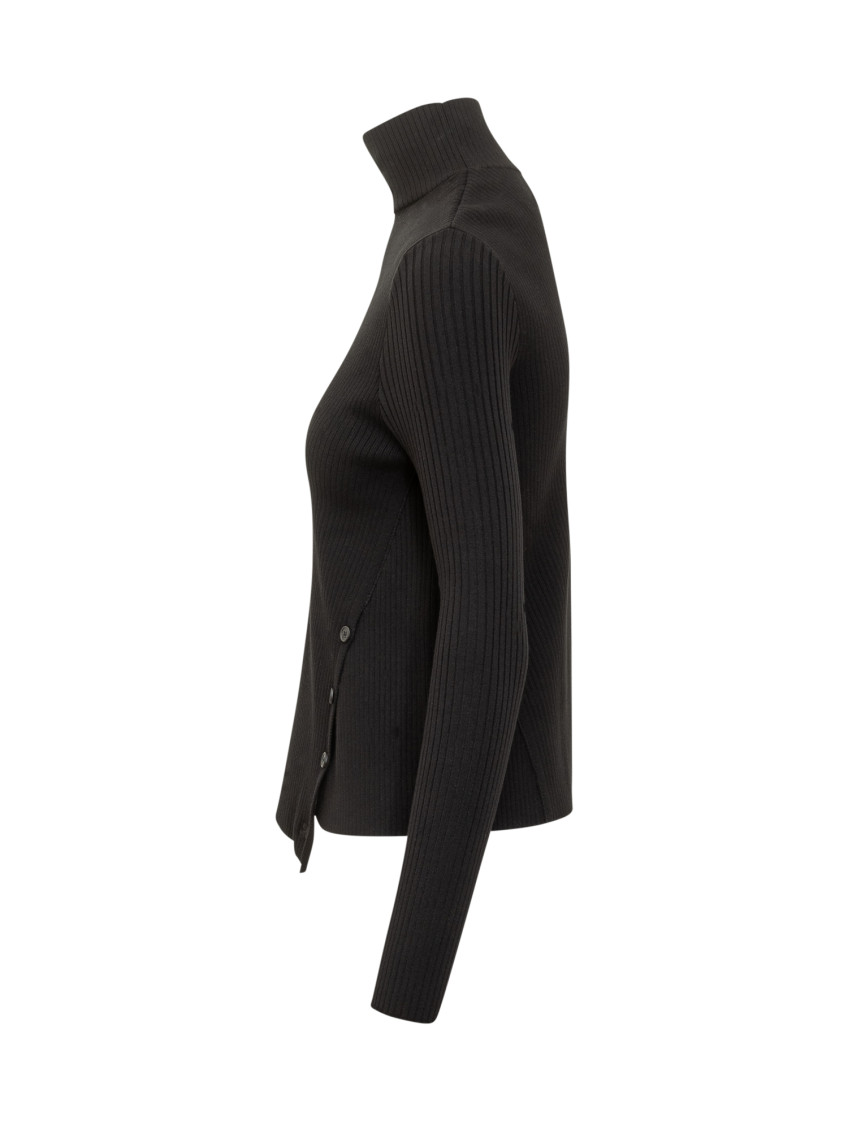 Black Knitted Turtle Neck Sweater