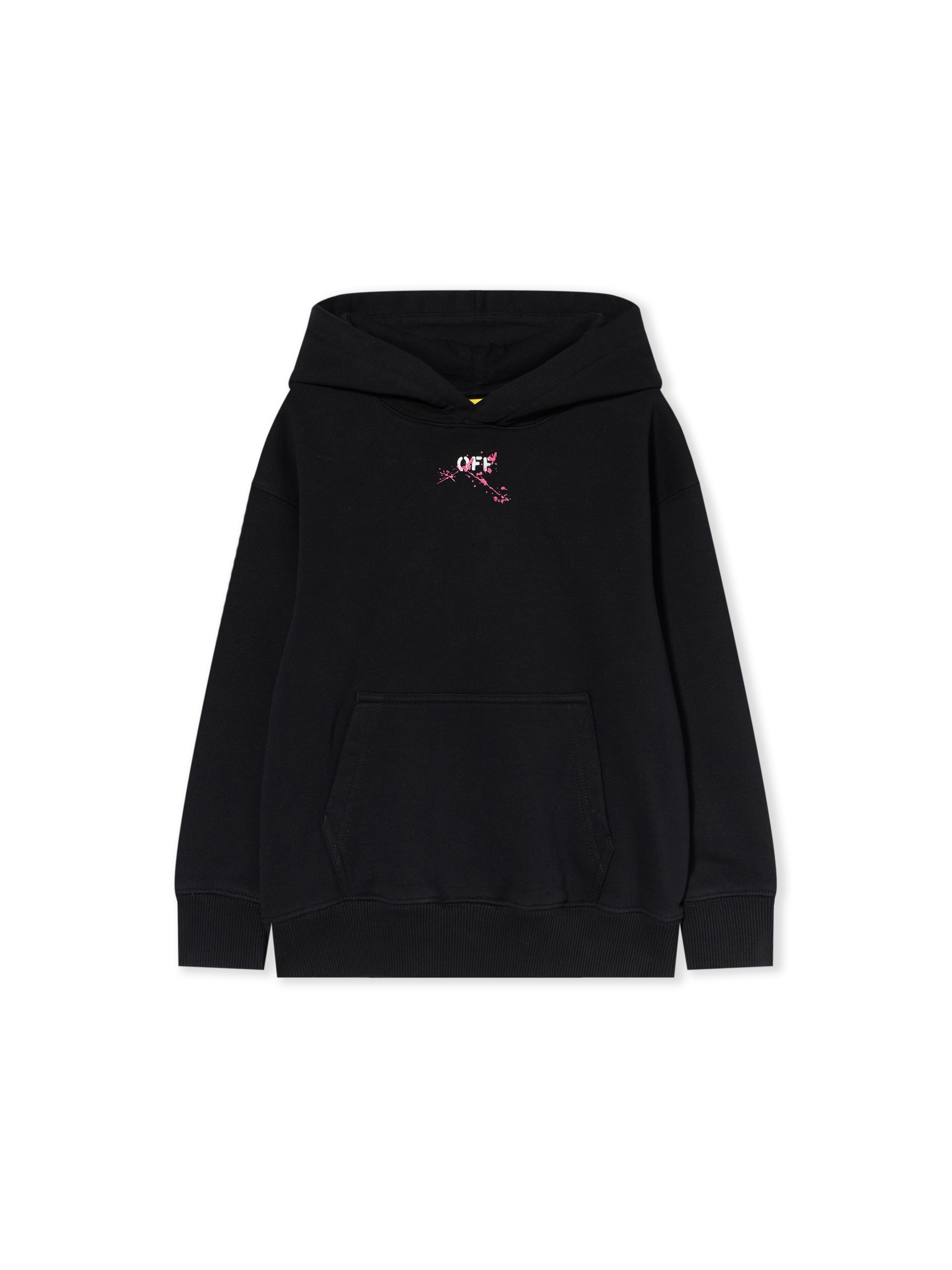 Diagonal Splat Logo Hoodie - Kids Girl's Clothing Black