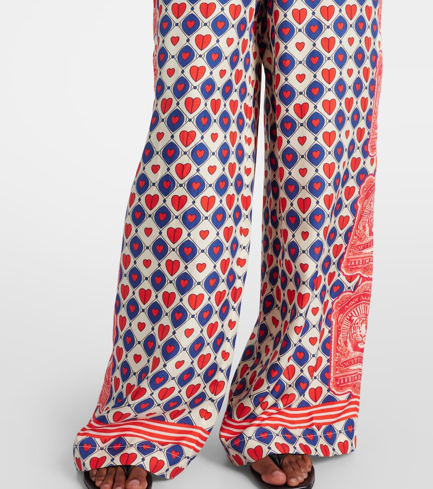 Rinse & Roar silk wide-leg pants