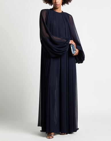 Woman Maxi dress Midnight blue Size 6 Polyester, Polyamide