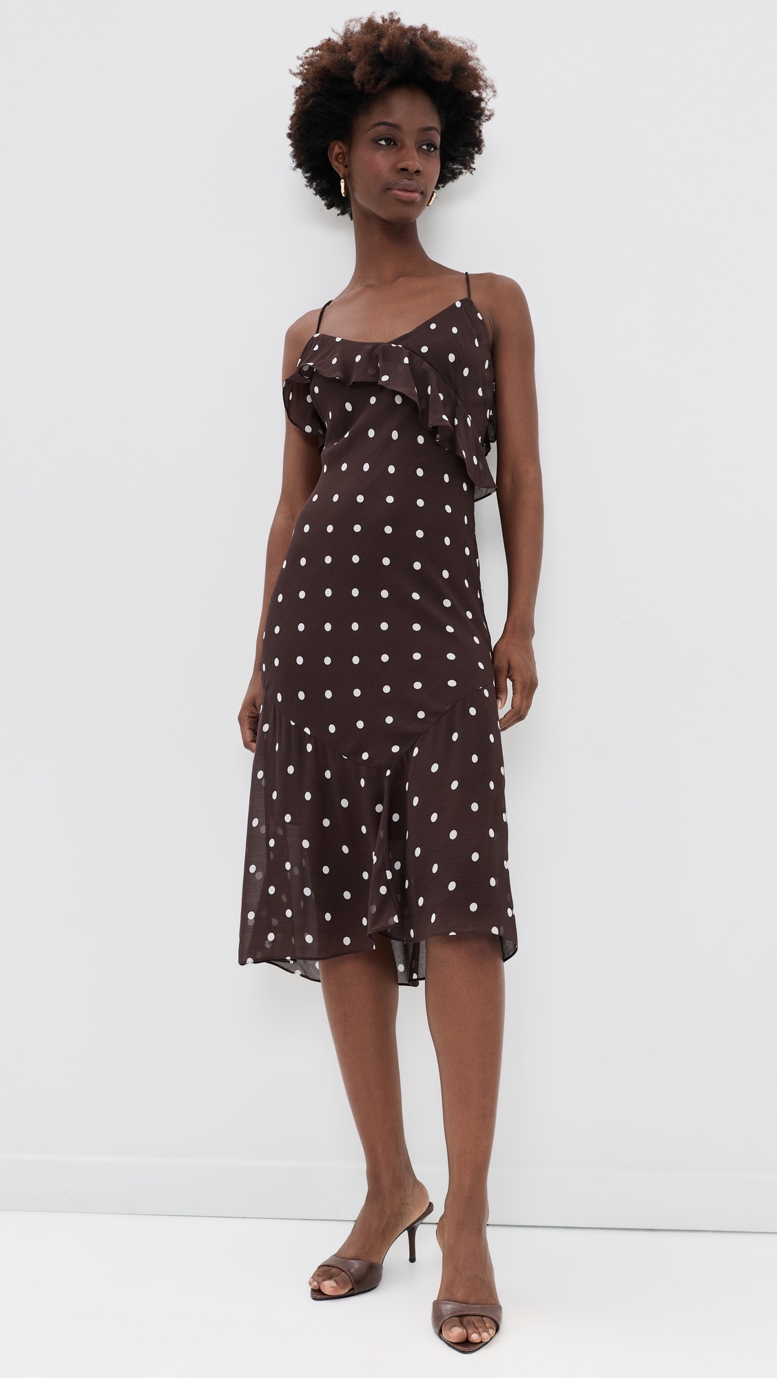 Allis Dress Coffee Bean Dots