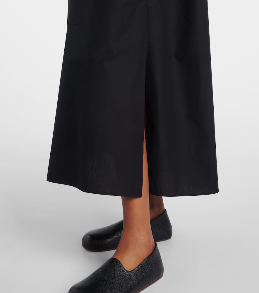Liriche cotton poplin midi dress