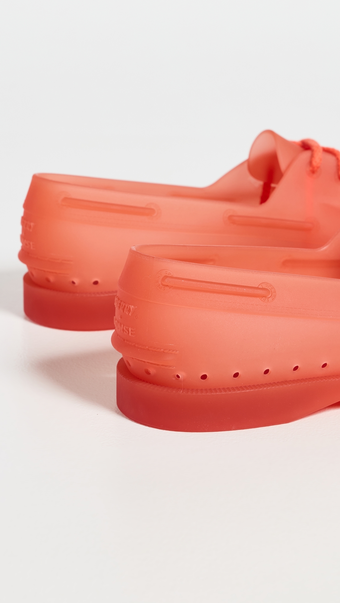 X Monse Authentic Original Jelly Boat Shoes Bright Orange