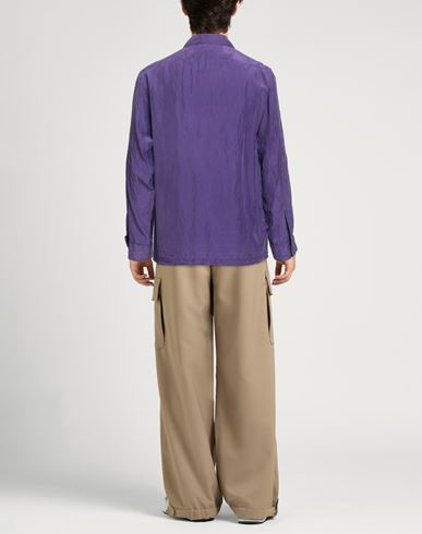 Man Shirt Purple Size 36 Silk
