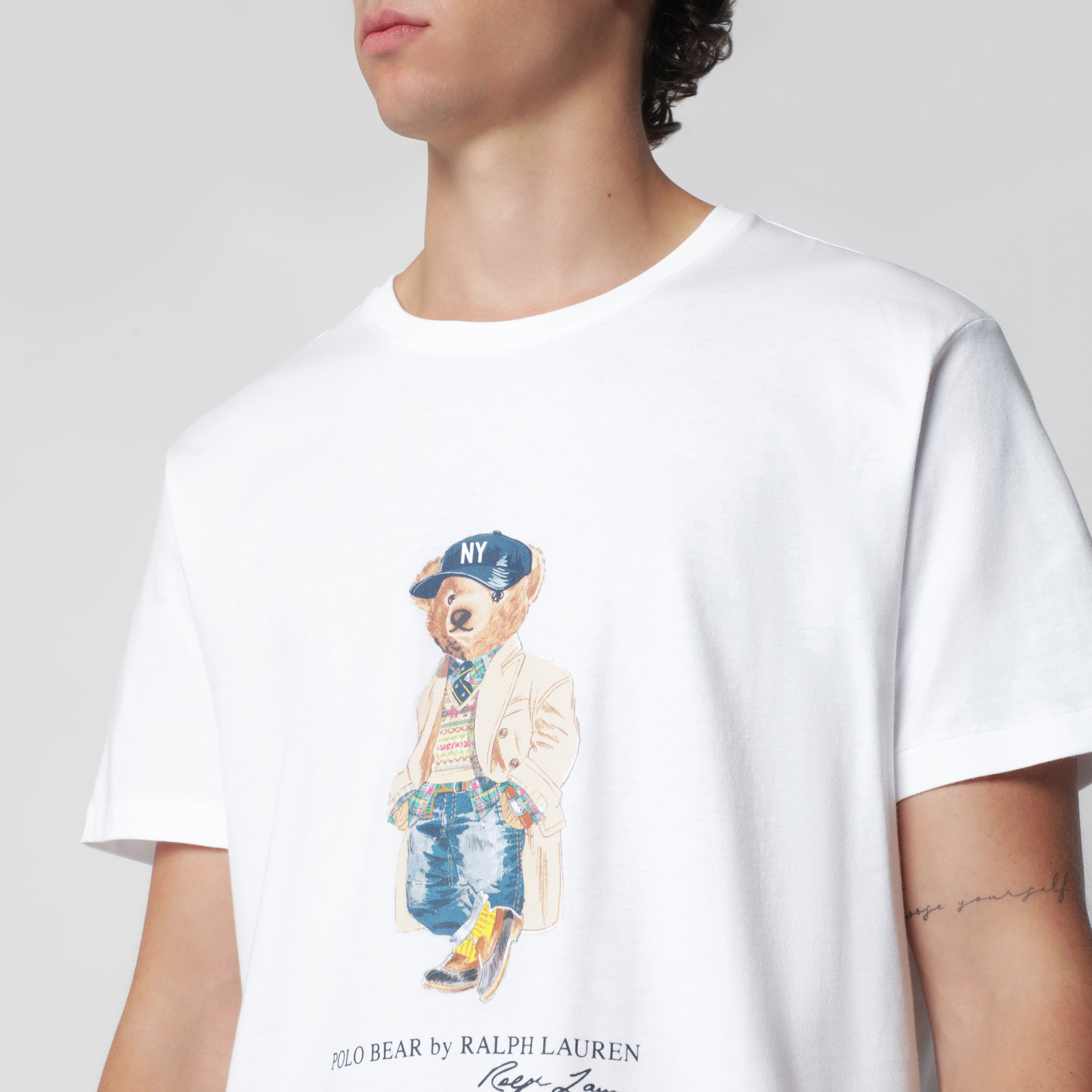 White Polo Bear Custom Slim-Fit T-shirt
