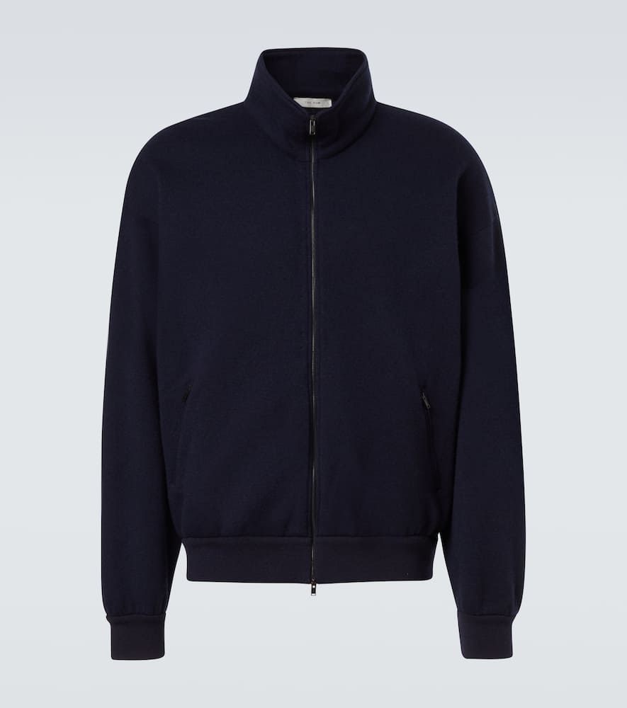Cashmere and cotton bomber jacket