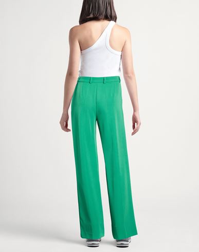 Woman Pants Green Size 10 Polyester, Elastane