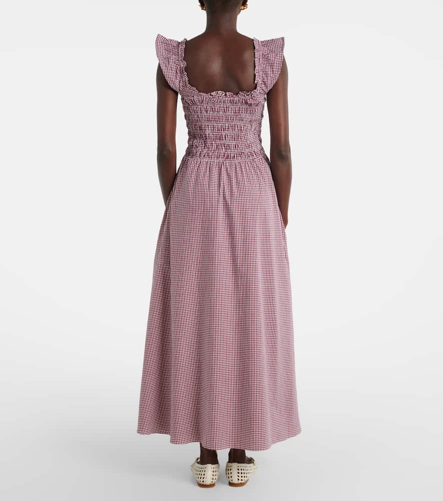 Eudora shirred cotton-blend maxi dress
