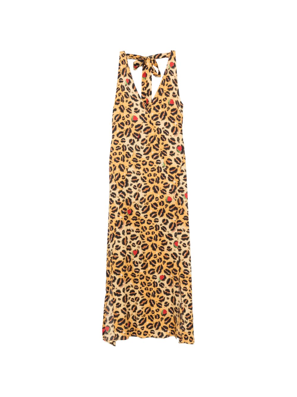 V-neck Printed long dress