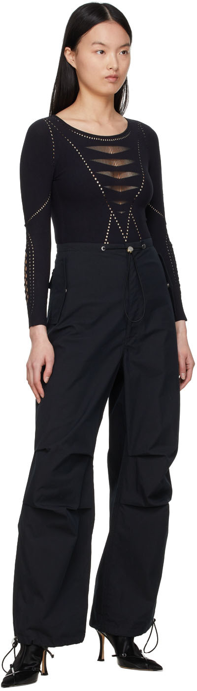 Black Nylon Bodysuit