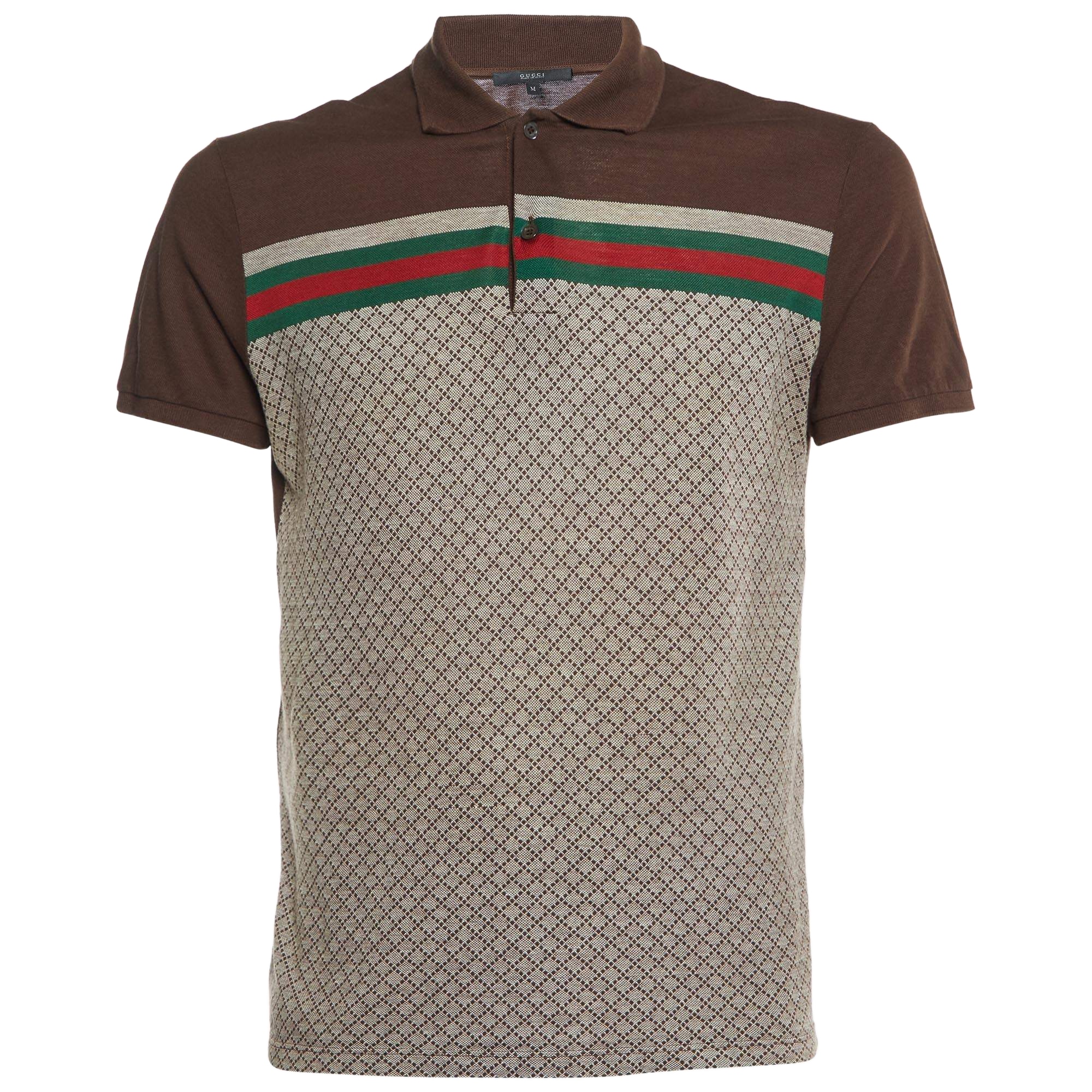Gucci Men's Diamante Print Polo Shirt Pre-Owned