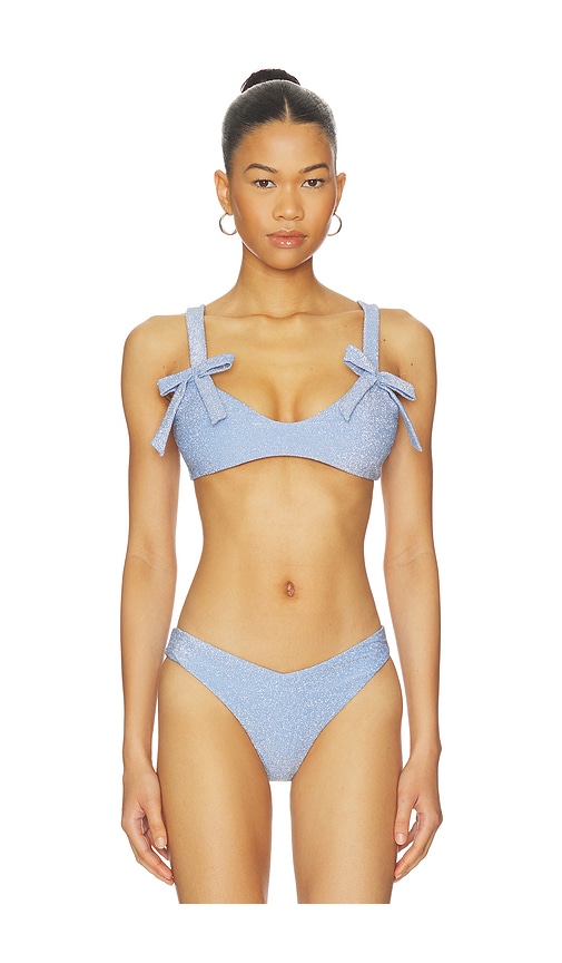 BEACH RIOT Darlene Bikini Top in Blue. - S also in XS, M