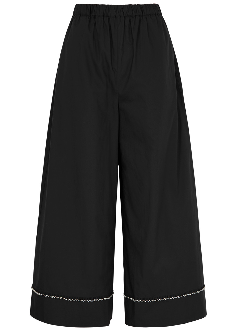 Clarion Wide-leg Cotton-poplin Trousers