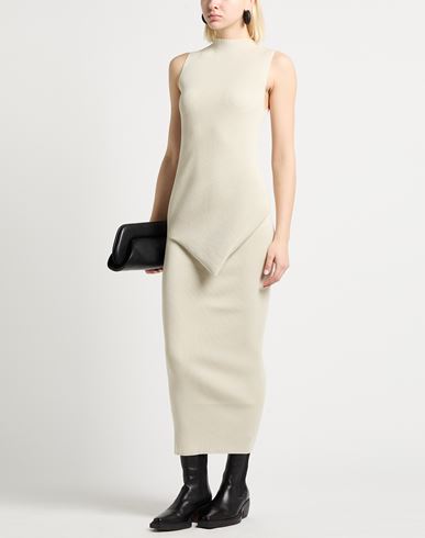 Woman Midi dress Cream Size M Viscose, Polyester