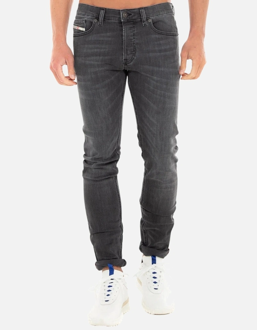 Men's Diesel D-Luster Plain Dark Grey Jeans - Black - Size: 27/32