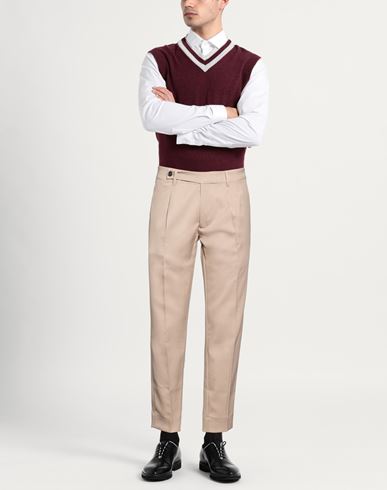 Man Pants Sand Size 36 Polyester, Viscose, Elastane