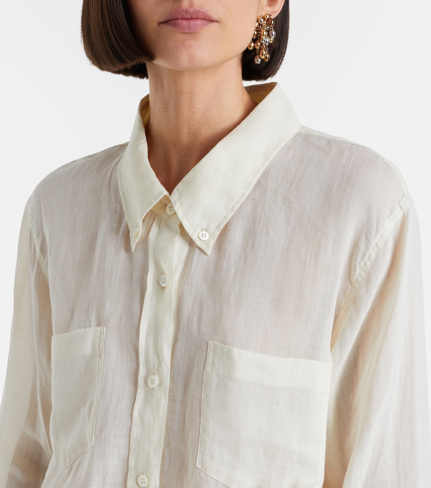 Oversized ramie shirt