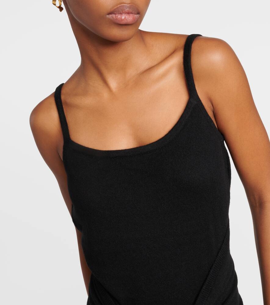 Toteme Scarf-detail cashmere maxi dress