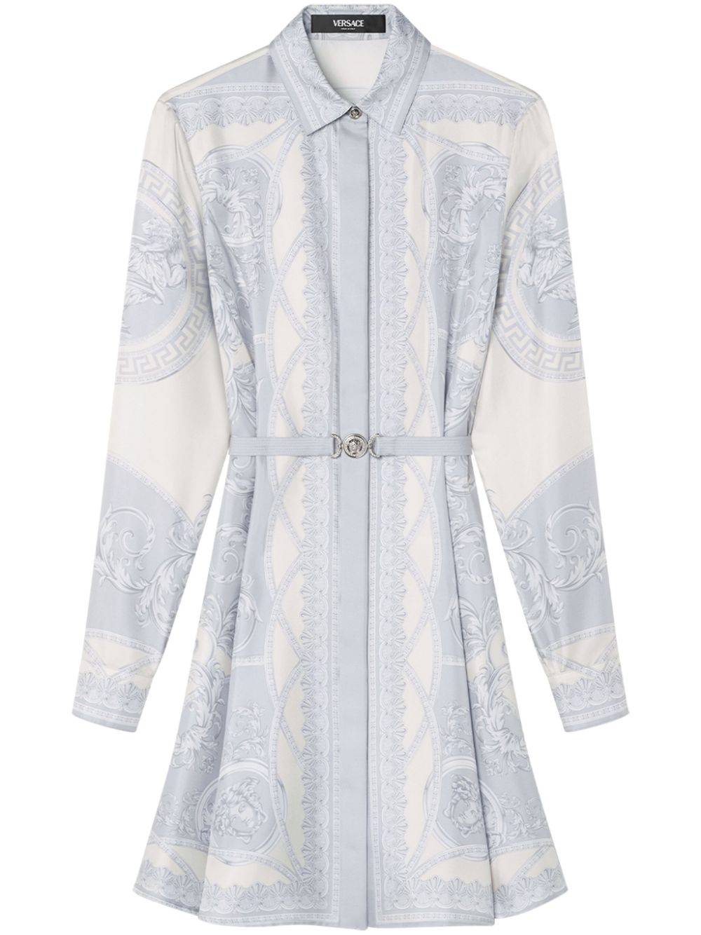 Barroco-print midi dress - Neutrals