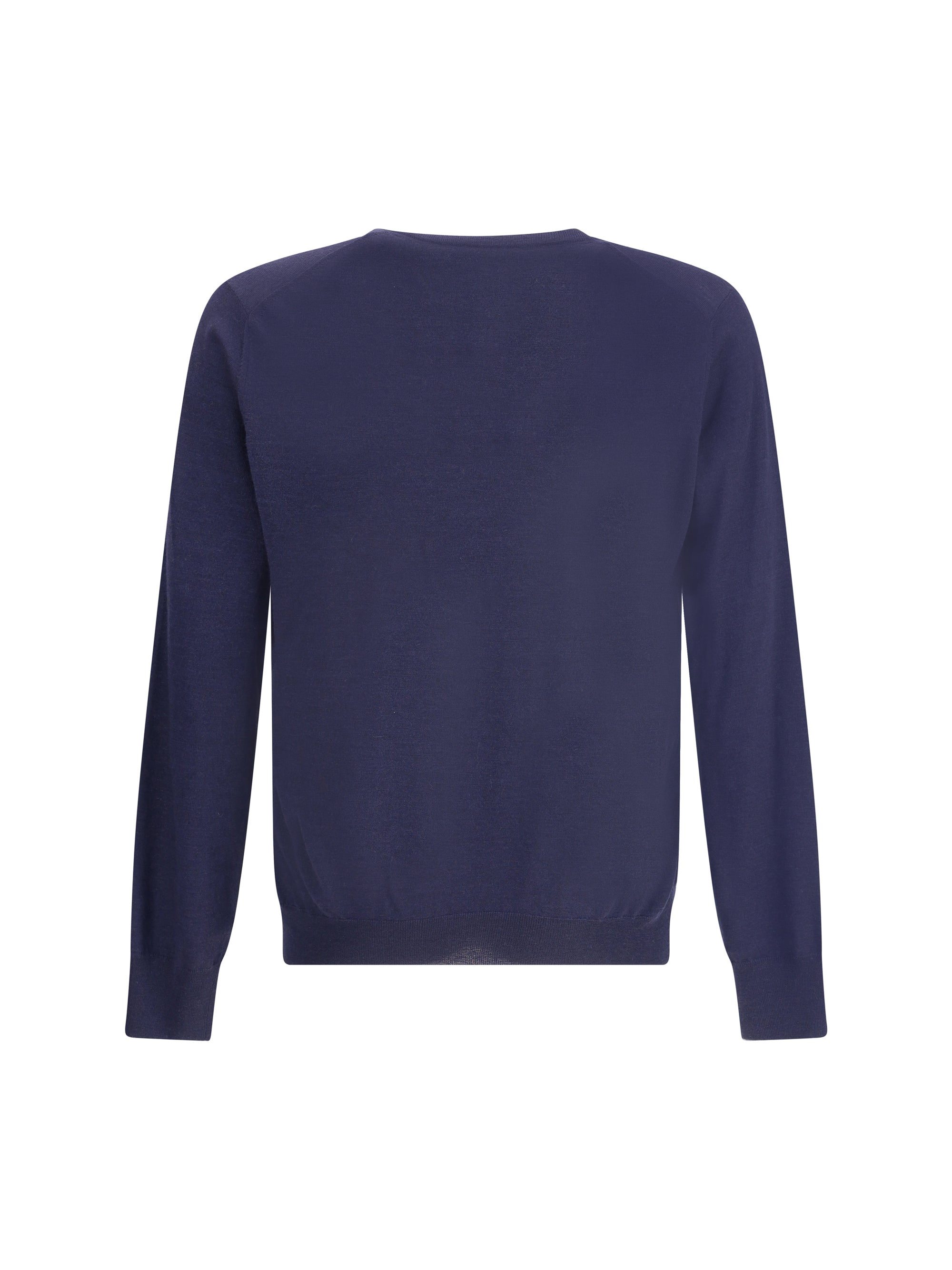 Ultrafine Virgin Wool Sweater — Navy