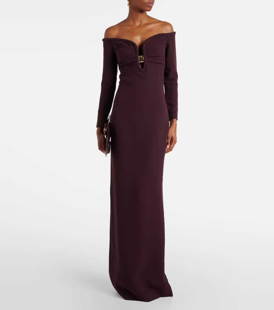 Embellished cady gown