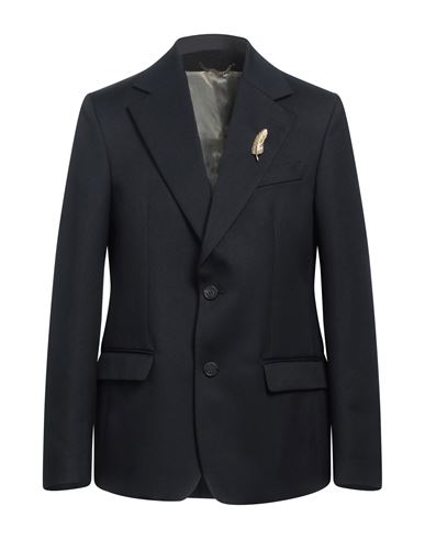 Man Blazer Midnight blue Size 42 Polyester, Virgin Wool