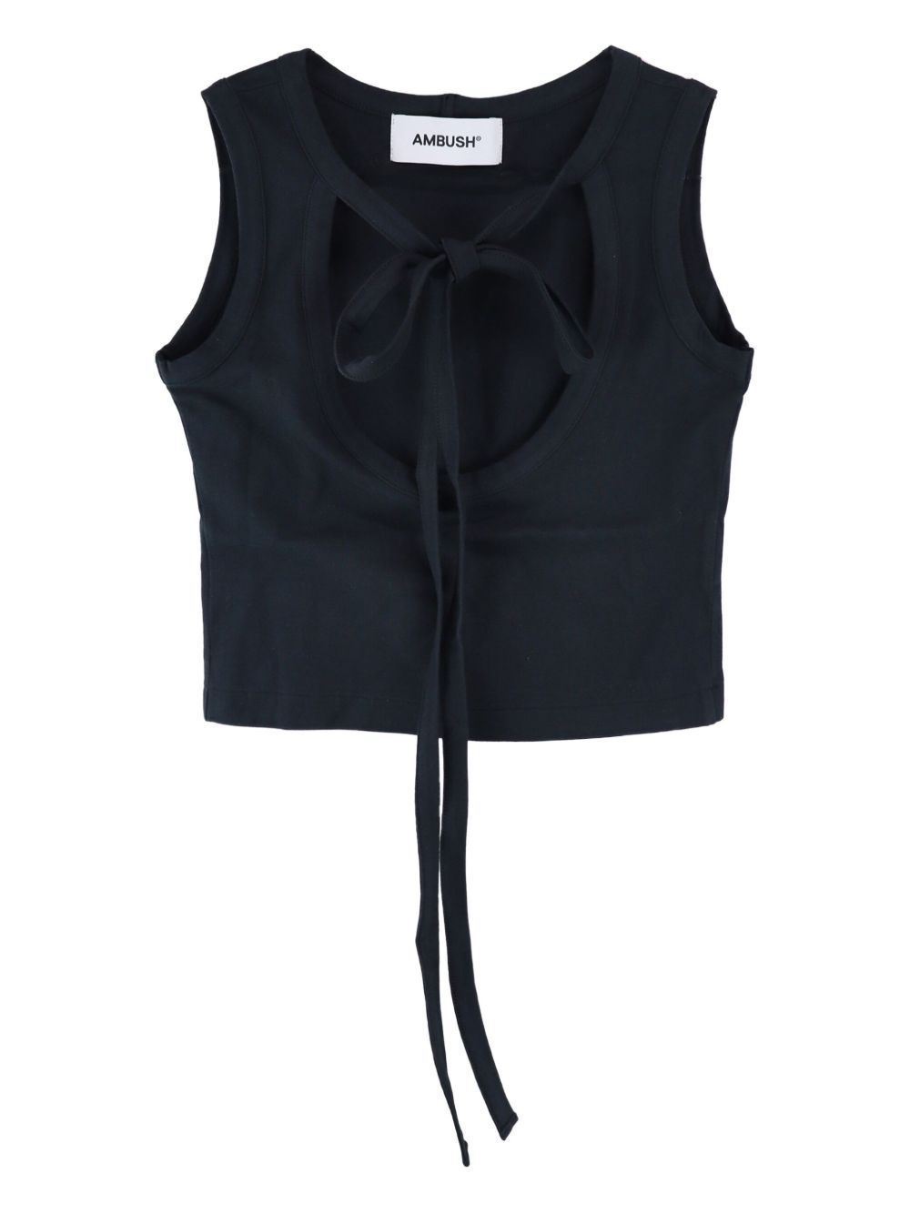 AMBUSH tie-front crop top - Black