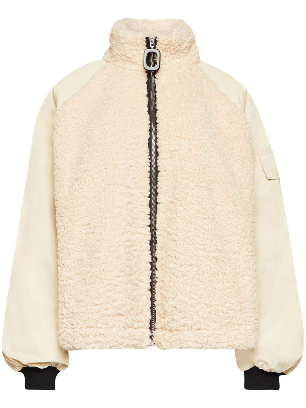Panelled fleece track jacket - Neutrals