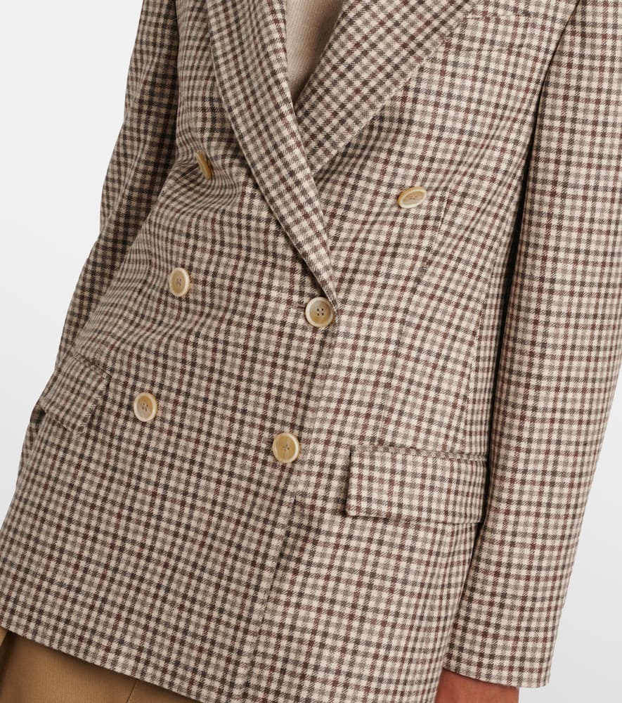 Checked virgin wool blazer