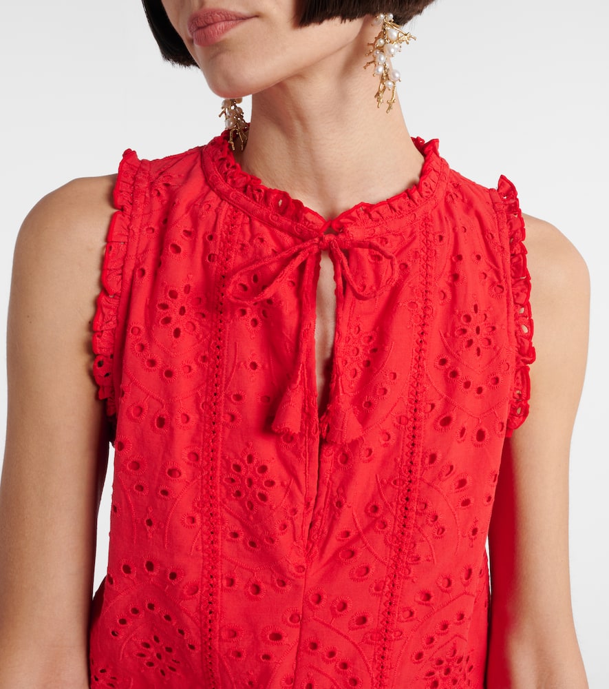 Clara broderie anglaise cotton minidress
