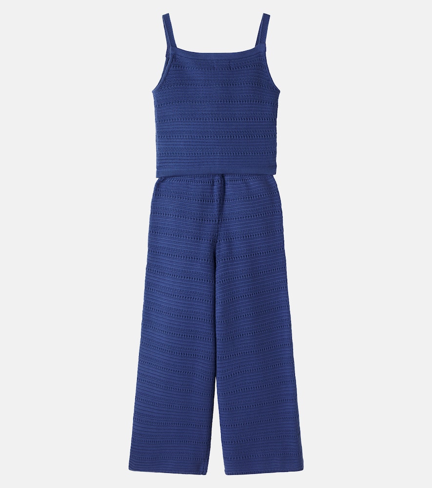 Crochet cotton tank top and pants set