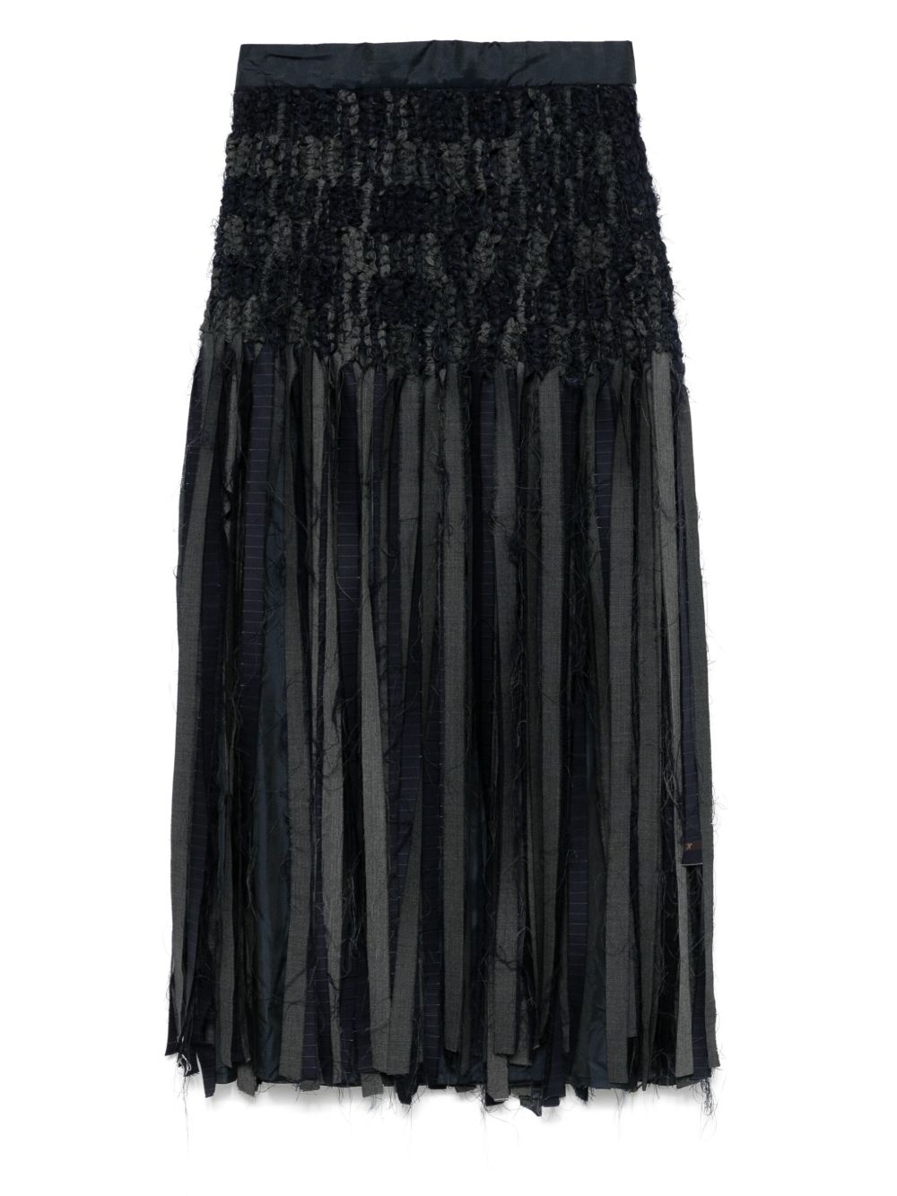 Patchwork midi skirt - Blue