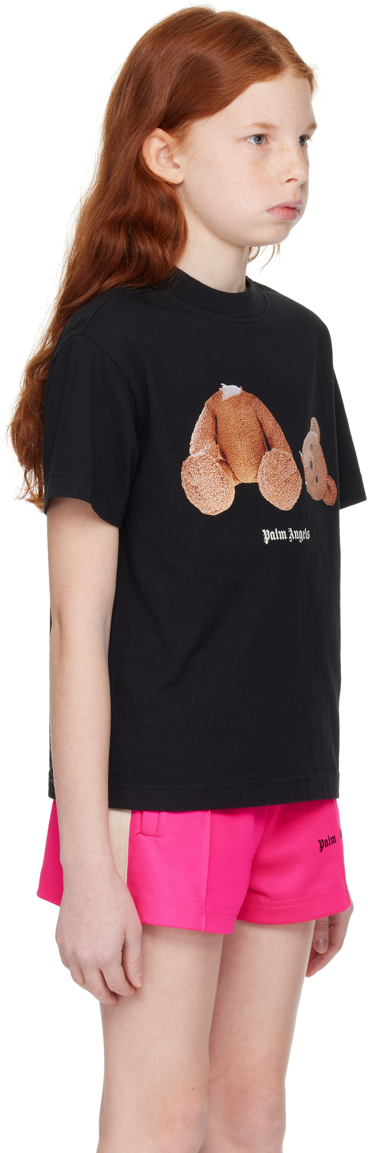 Palm Angels Kids Black Broken Bear T-shirt