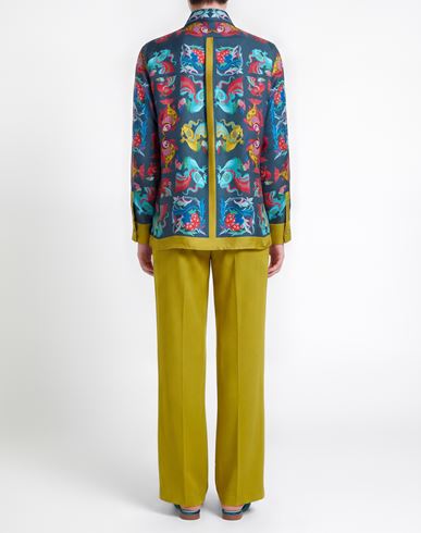 Woman Shirt Blue Size M Silk