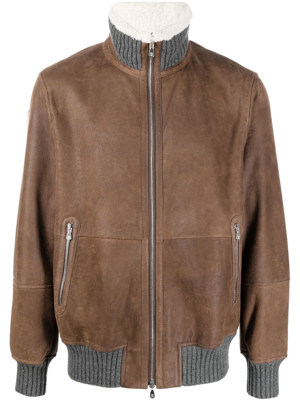 Sheepskin bomber jacket - Brown