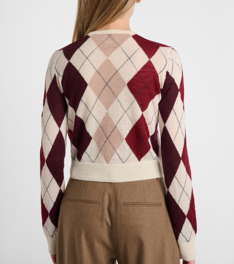 Charli argyle cashmere and mohair cardigan