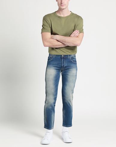 Man Jeans Blue Size 32 Cotton, Elastane