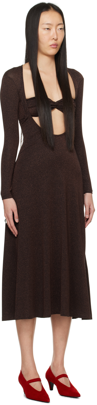 Beaufille Brown Baes Midi Dress