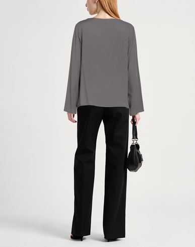 Woman Top Gunmetal Size M Viscose