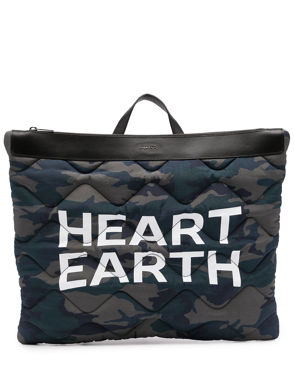 Heart Earth camouflage-print backpack - Blue