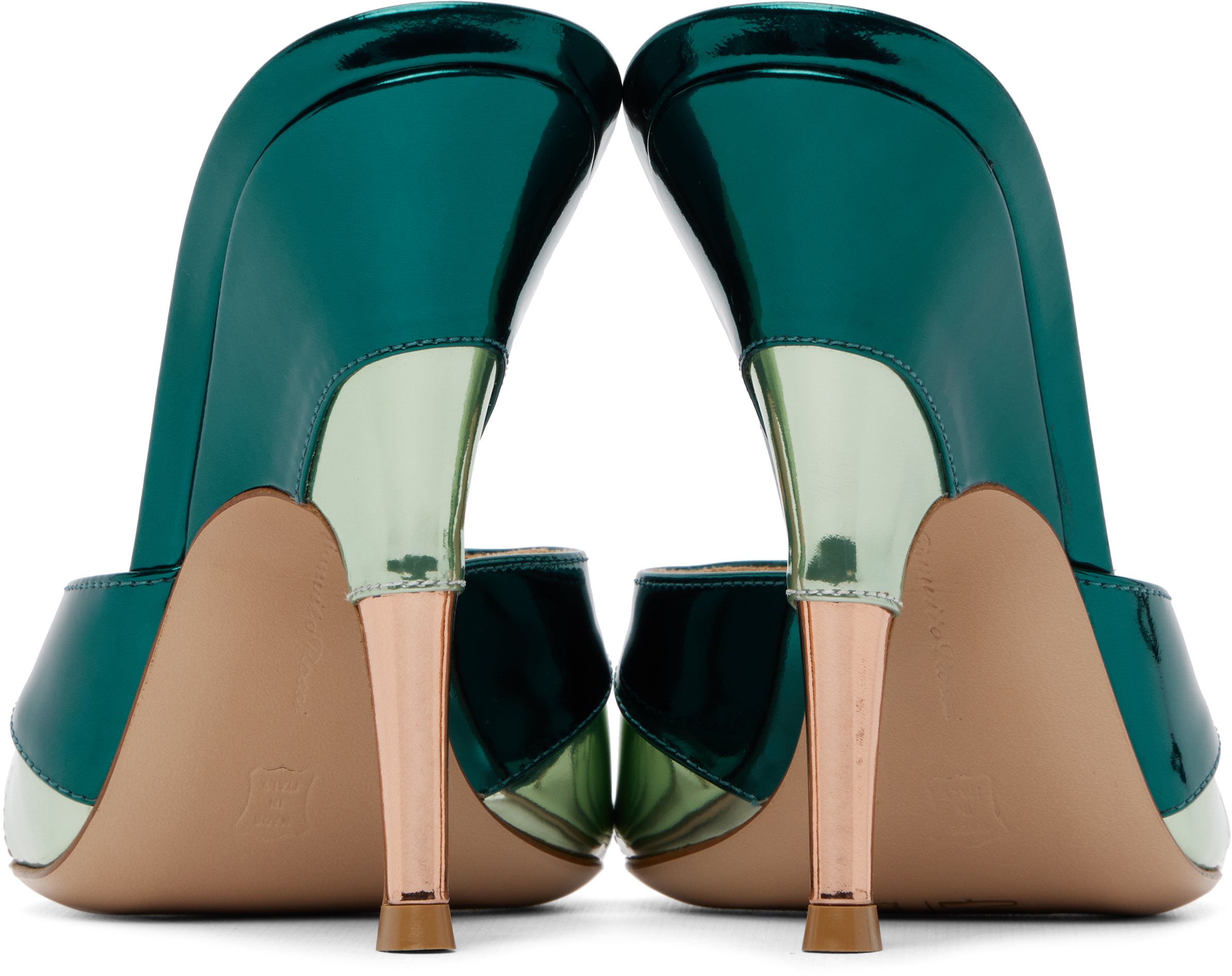 Blue & Gold Marea Heeled Sandals