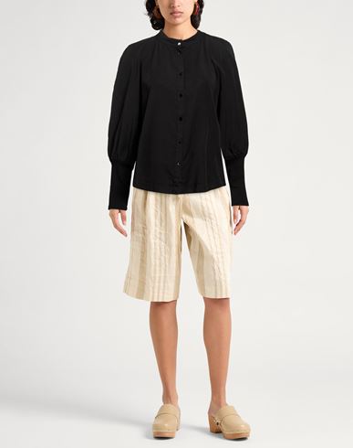 Woman Shirt Black Size M Tencel, Cotton, Elastane