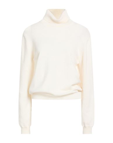 Woman Turtleneck Cream Size L Wool, Cashmere
