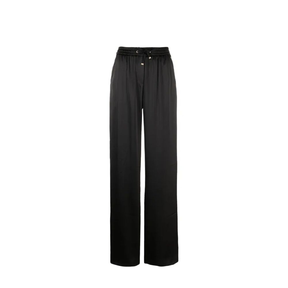 Drawstring Polyamide Trousers — Black