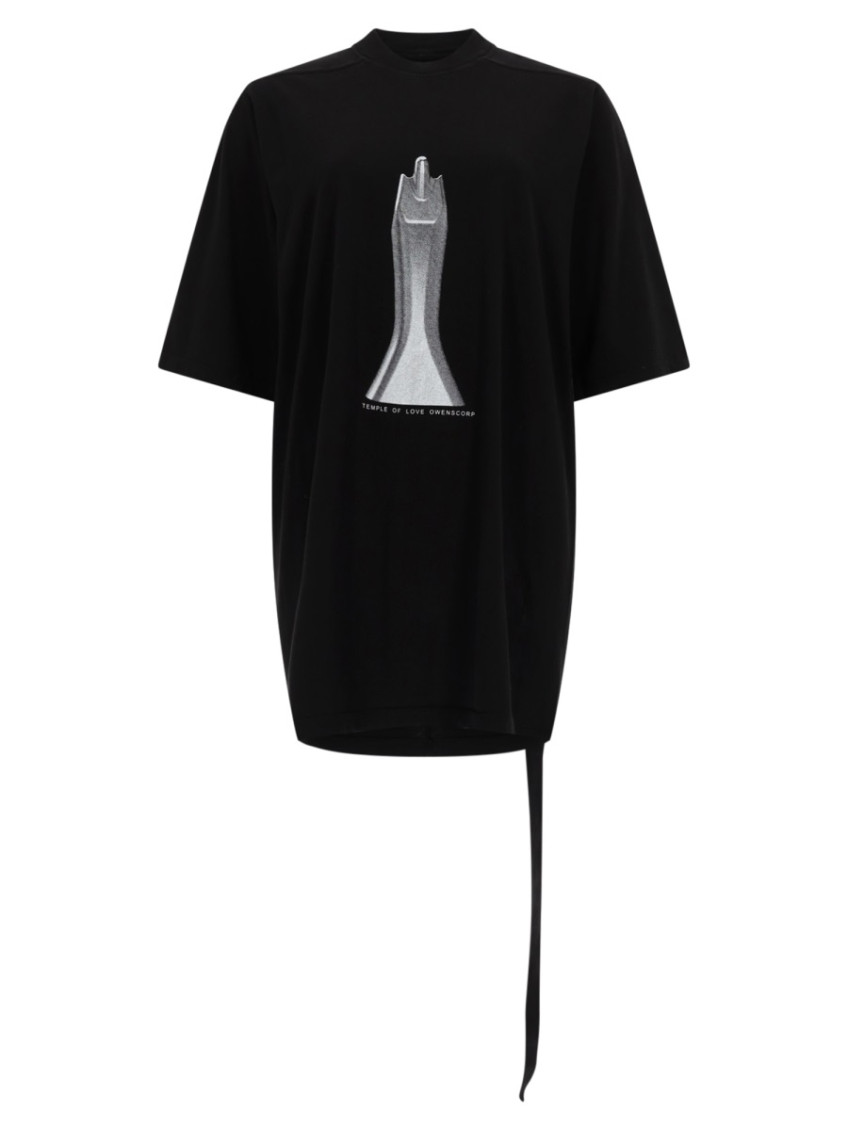 Black Graphic Crew Neck T-Shirt